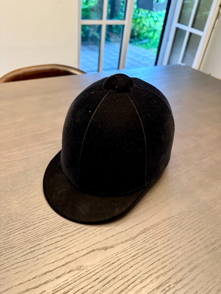 Reithelm Reitkappe EQUIPAR Gr. 57 schwarz Samt wie NEU! - Bild 2 von 4