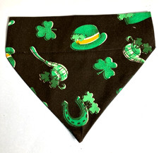 Over Collar Slide On Pet Dog Cat Bandana ST. PATRICKS DAY MEDIUM