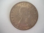 1953 Canadian Silver Dollar Coin with Elizabeth II 80% silver
