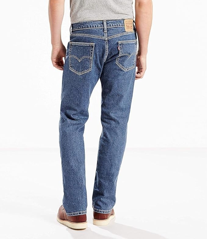 Levi's Men's 505 Regular Fit Jeans Standard Stonewash - 34W X 30L *NEW* thumbnail 3
