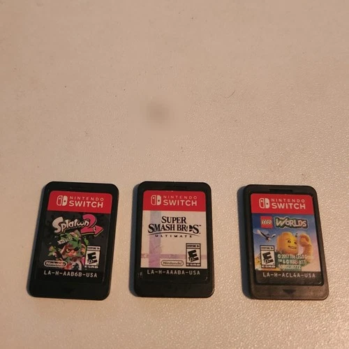 Super Smash Bros. Ultimate, Splatoon 2, LEGO Worlds Nintendo Switch Game Lot