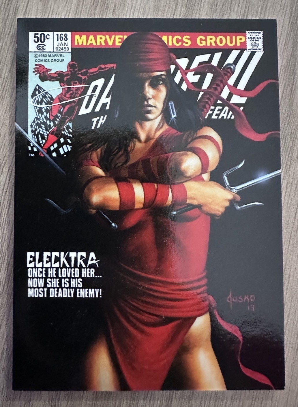 2016 Upper Deck Marvel Masterpieces Jusko #53 Level 2 What If Elektra 710/999