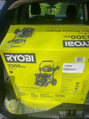 #ad RYOBI 3300 PSI 2.4 GPM Gas Pressure Washer 212cc Soap Tank Hose Gun $400.00