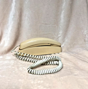 Vintage AT&T Trimline 210 Telephone Push Button Landline Wall Phone Beige