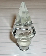 MCM Vintage CUT CRYSTAL SPIKE PRISM Lamp FINIAL  3.25" High