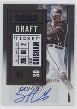 2020 Panini Contenders Draft Ticket Blue 22/99 Trent Grisham #132 Auto 4z8