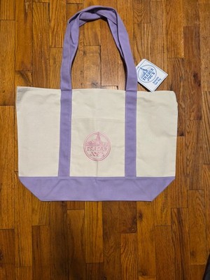 Trader Joe s Canvas Large Purple Shopping Bag Limited  Tote Lavender New W/Tags