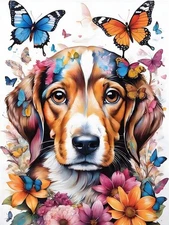 SAIMIUBO Diamond Painting Kits for Adults,Dog Full Drill 12x16 inches, DP-Dog 