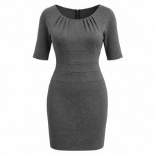 Banana Republic Charcoal Grey Fitted Sheath Dress