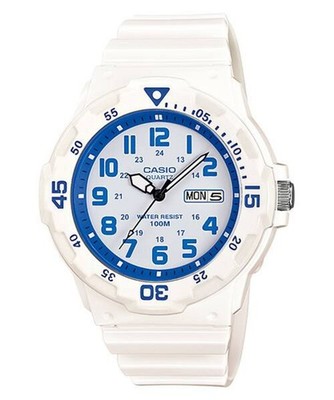 Casio Men s White Sport Watch with Blue Accents - MRW-200HC-7B2VDF