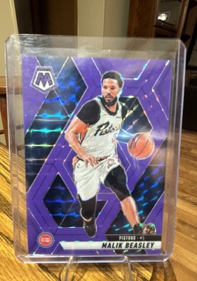 2024-25 Panini Mosaic - Malik Beasley #130 Fluorescent Purple Mosaic Prizm /249