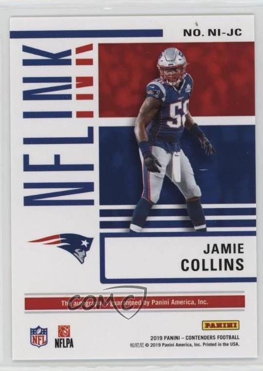 2019 Panini Contenders NFL Ink /199 Jamie Collins #NI-JC Auto - Image 2 of 2