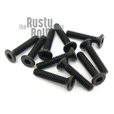 M2 x 10mm, Socket Flat Head Screws, 10.9 Steel, Black Oxide