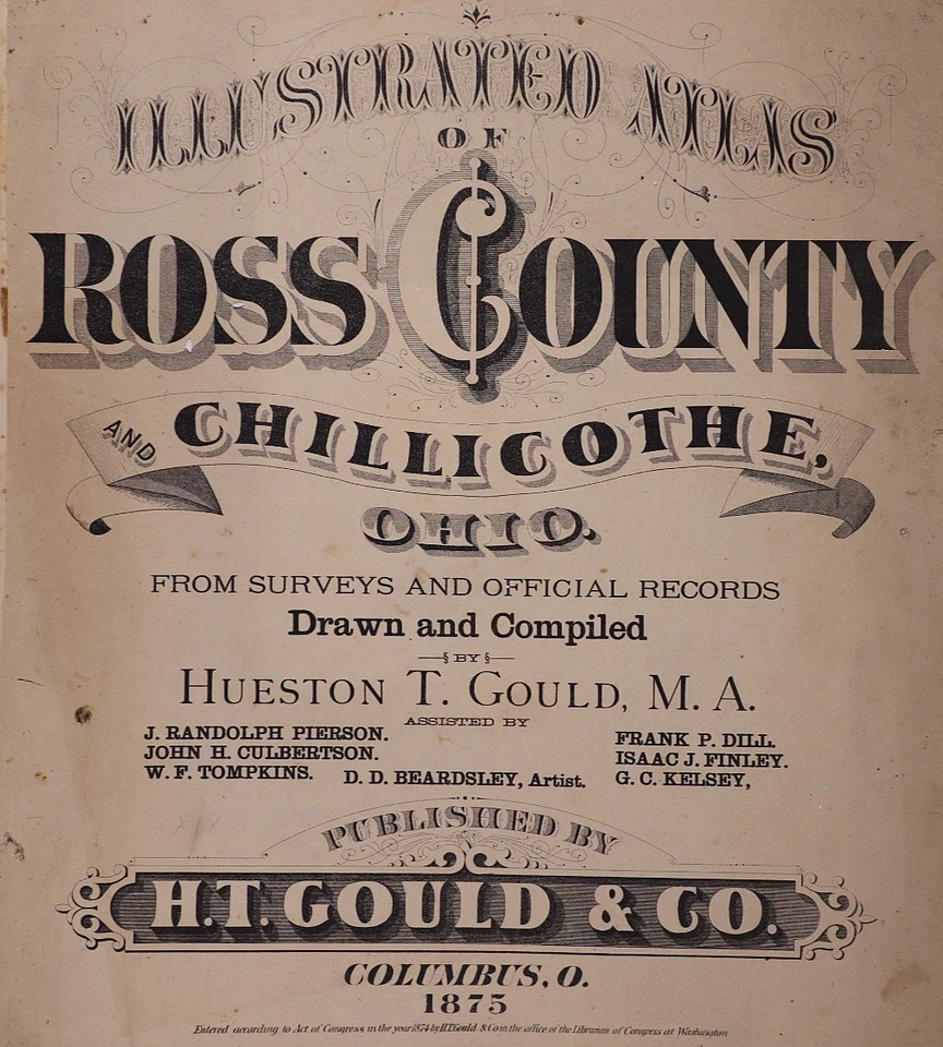 1875 Plat Map ~ JEFFERSON Twp. - RICHMOND, ROSS COUNTY, OHIO (14x16)-#11 - Image 2 of 2