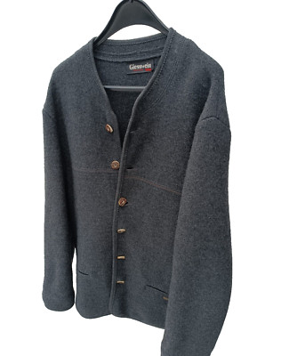 Giesswein Herrenjacke, reine Schurwolle, dunkelgrau, gr. 54