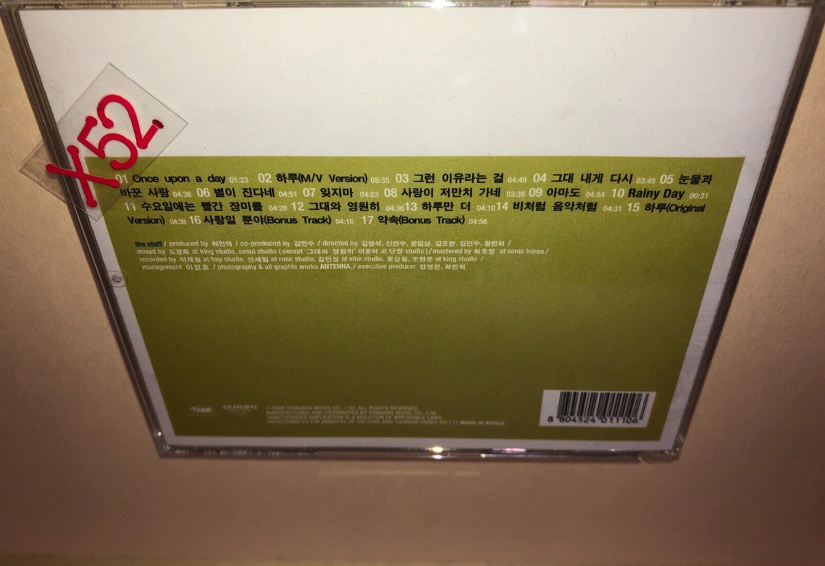 Kim Bum Soo CD Remeber 2nd album vintage kpop 김범수 hit Once Upon