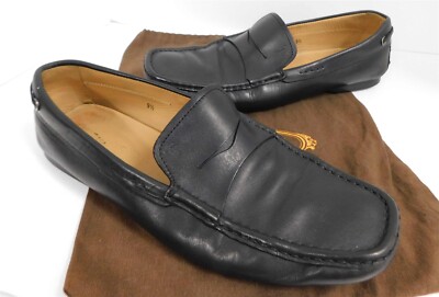 Tod's Italy Black Leather Driving Moccasins Loafers 9.5