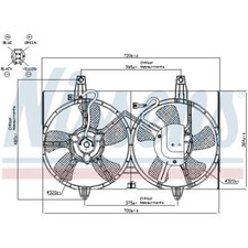 Ventilador de radiador ventilador de motor ventilador eléctrico NISSENS para Nissan Máxima/Maxima