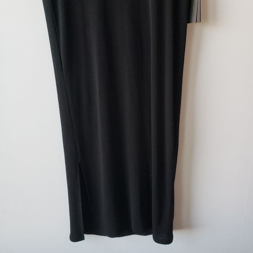 Olivaceous side slit short sleeve black dress size S - Picture 4 of 5