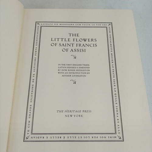 Vintage 1965 Catholic Little Flowers of St. Francis of Assisi Heritage HC w/ Box - Imagen 5 de 12