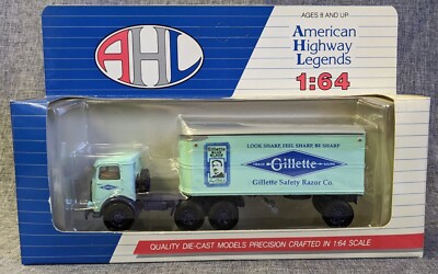 AHL American Highway Legends 1:64 Scale Die Cast GILLETTE SAFETY RAZOR Co New