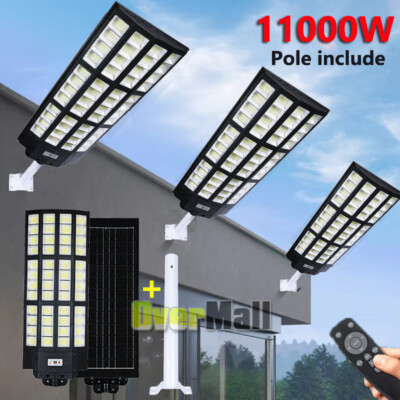 12000000lm LED Solar Street Light Security Flood Lamp Motion Sensor Outdoor Wall