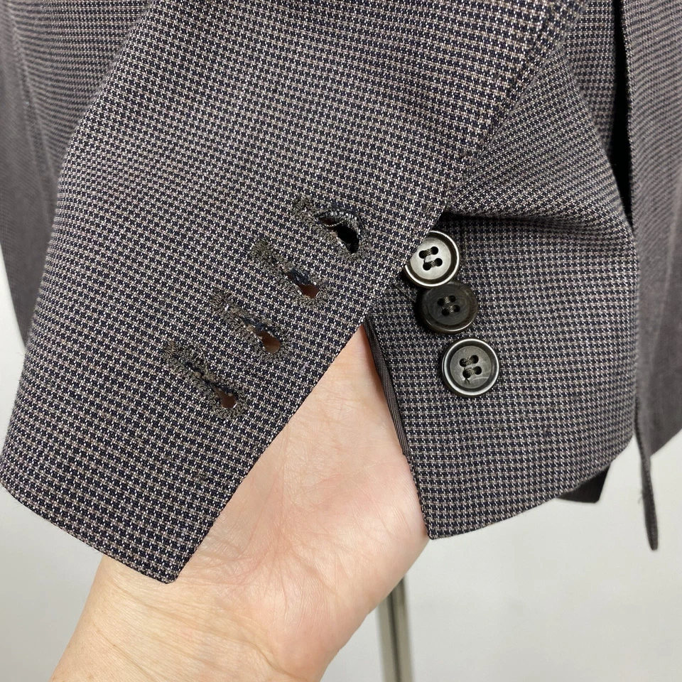 David Saddler Sartorial Linen Cotton Blazer 38 40 Surgeon Cuff Summer Sport Coat - Image 3 of 4