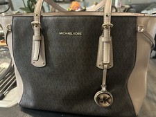 Michael Kors (mk) Medium 2 Tone Pink And Brown Hand Bag