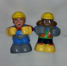 Little Tikes Big Digger Sandbox Construction Workers Boy Girl Chunky Figures x2