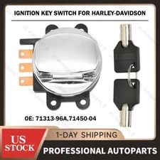 Chrome Ignition Switch & Keys For Harley FLSTN SOFTAIL DELUXE FLSTF FAT BOY