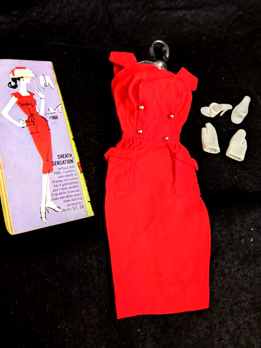 Robe Vintage Barbie Sheath Sensation Mattel 1962-64 - Collection - Sans Poupée