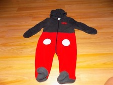 Size 6-9 Months Disney Baby Mickey Mouse One-Piece Sleeper Costume Hooded Ears