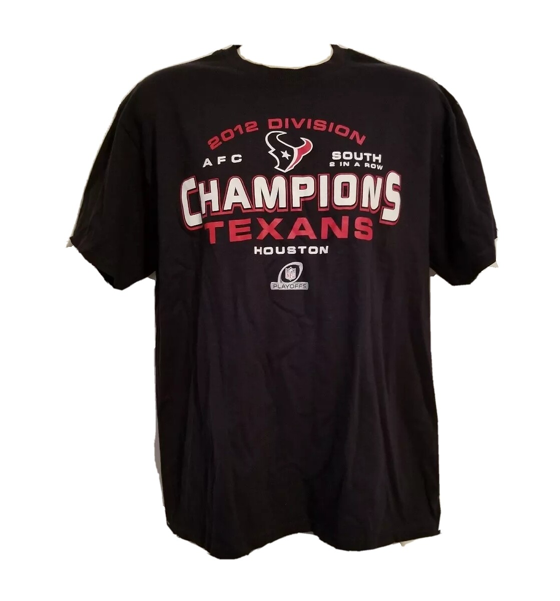 FILA Maglietta Houston Texans Division Champions AFC South 2 in A Row Adulto L Blu 2012