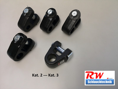 Gabelkopf für hydraulischen Oberlenker, verschiedene Größen, Kat. 2, Kat. 3