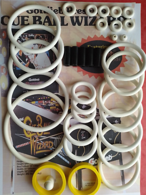 Kit élastiques & Doigts De Batteur Jaune Pour Flipper Gottlieb Bronco - Pièces De Rechange Neufves