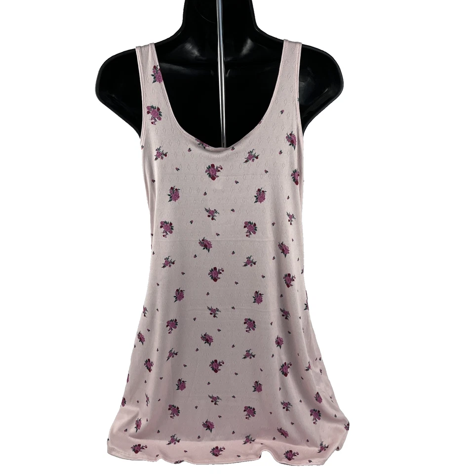 Новые женские Jessica Simpson Sleepwear Кокетливое платье для сна Sz M новый с Ярлыками цветочный розовый - Изображение 3 из 4