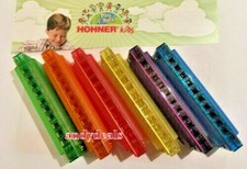 HOHNER COLOR CHILDREN KIDS HARMONICA - YOU PICK THE COLOR NEW WITH CLEAR CASE