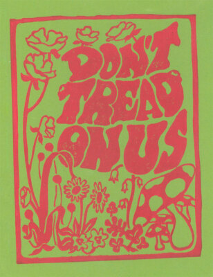 Isabelle Mulvany - Contemporary Linoprint, Don't Tread on Us (Dark Green)