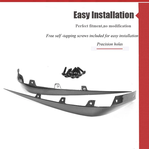 REAL CARBON for Mercedes Benz W218 CLS63 Front Bumper Splitter Canard Fins - Picture 3 of 12