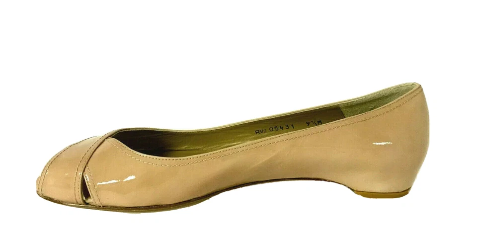 STUART WEITZMAN EXFLAT ADOBE ANILINE OPEN-TOE FLAT SZ 9.5, RETAIL $365 - Image 4 of 4