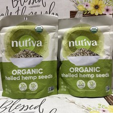 Semillas de cáñamo sin cáscara orgánicas Nutiva paquete de 2 de 8 OZ EA exp: 28/12/25