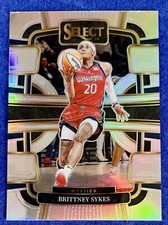 Brittney Sykes 2023-24 Panini Select WNBA SILVER PRIZM CONCOURSE #3 MYSTICS