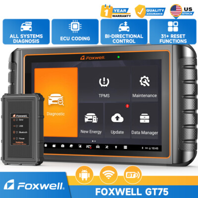 FOXWELL GT75 Bidirectional Control Car OBD2 Scanner ECU Coding Diagnostic Tools
