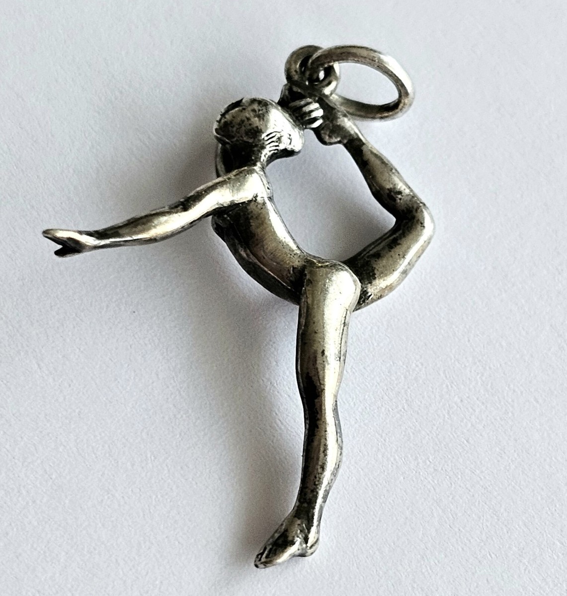 JAMES AVERY Sterling Silver Gymnast Pendant / Charm Retired Old