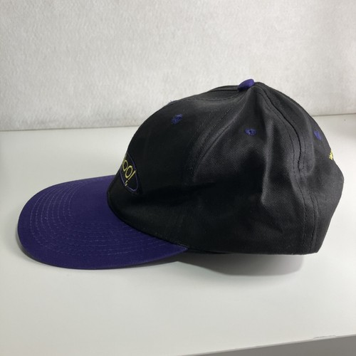 Yahoo vintage! Cappello Berretto Regolabile Strapback Yahoo.com Y2K Anni 2000 Nero Viola - Foto 4 di 8