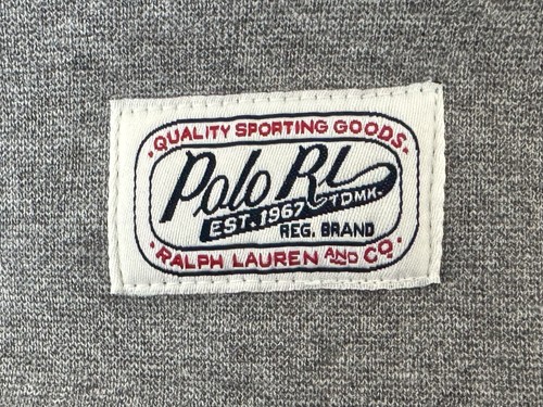 NWT POLO RALPH LAUREN Men’s Grey Fleece Logo Pullover Crew Neck Sweatshirt Med - Picture 6 of 7