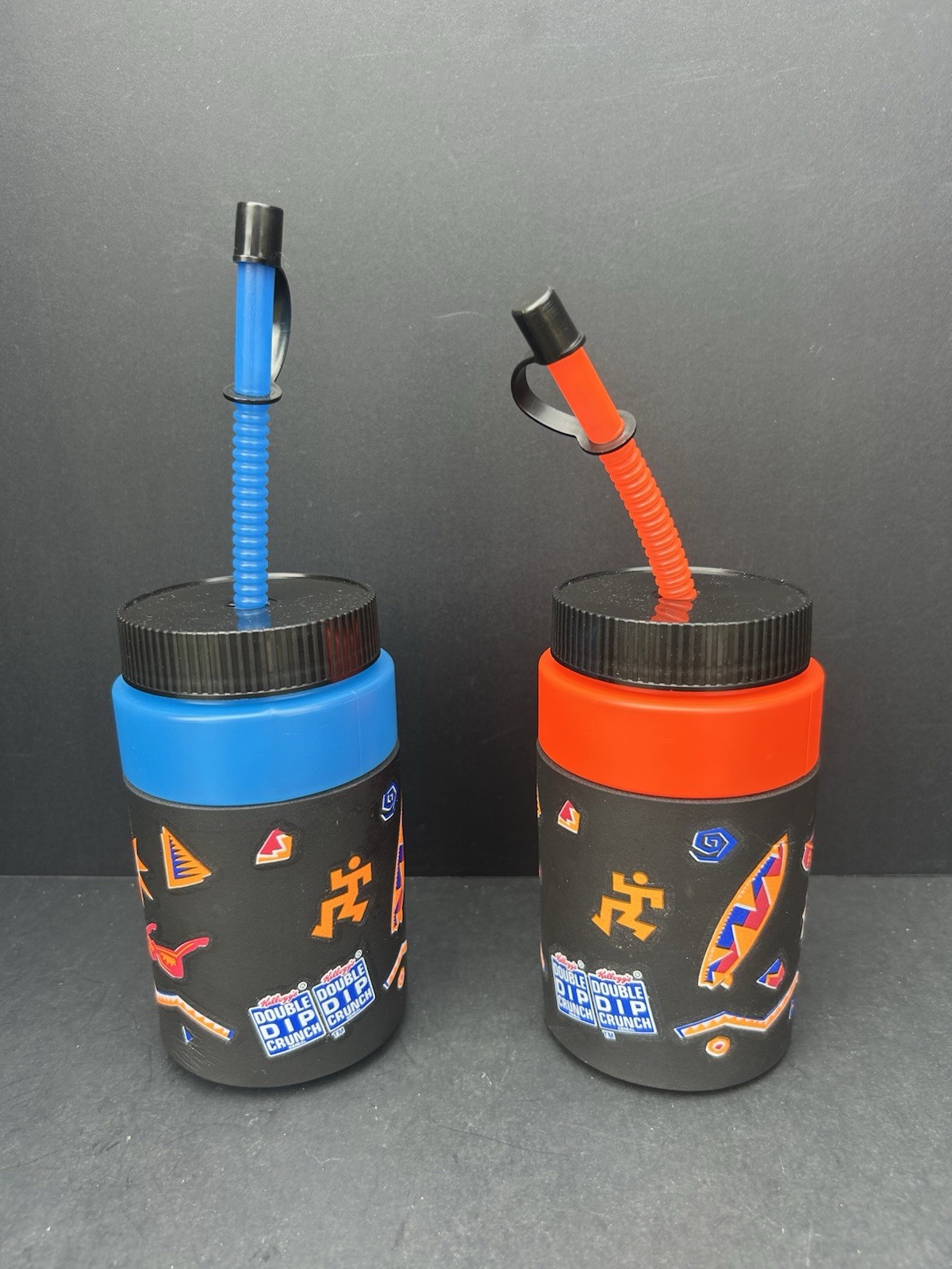 W/straws Blue & Red