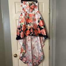 Crystal Doll Mini Dress Size 9 Multicolor Floral , Strapless