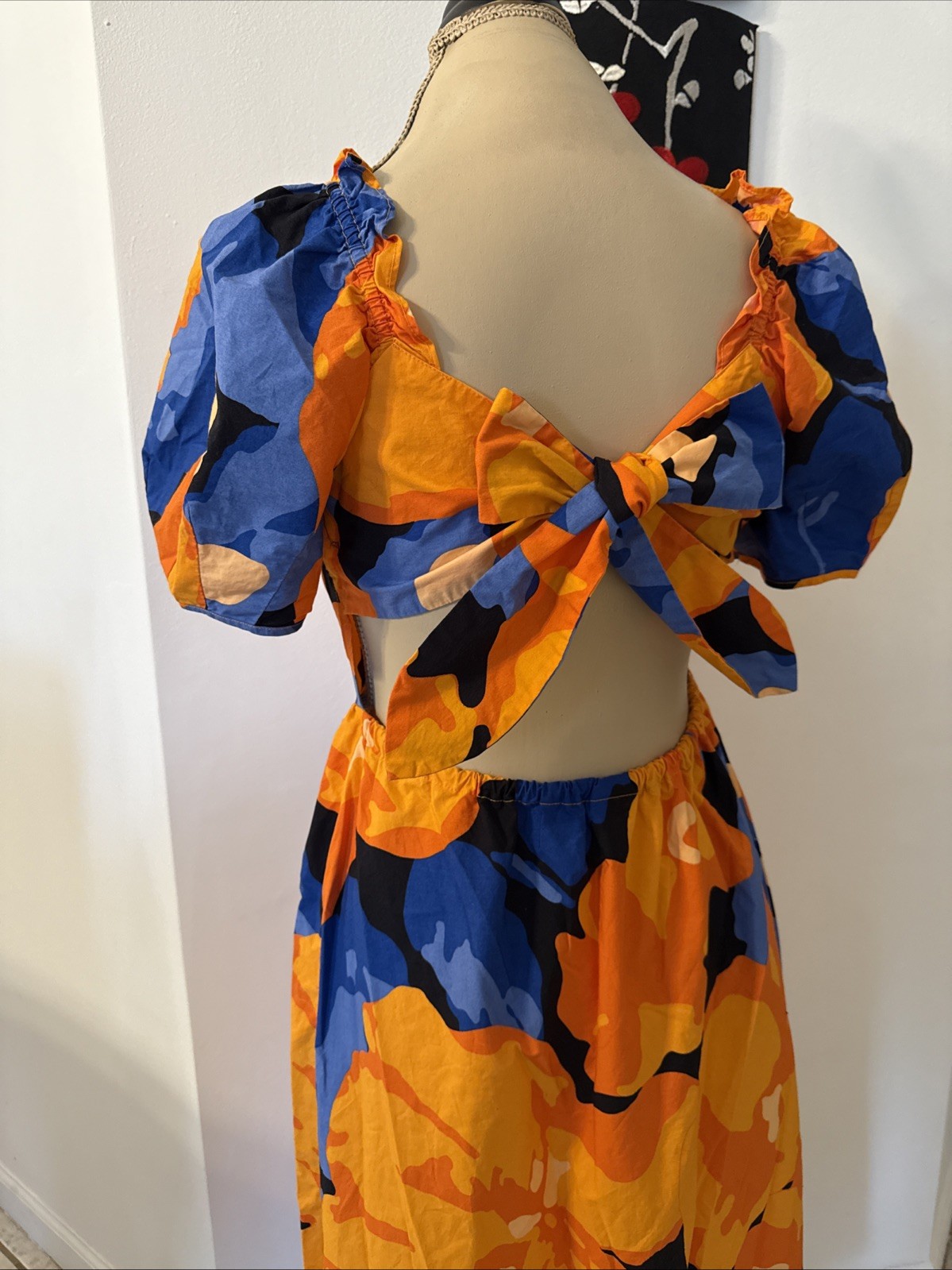 Tabitha Brown for Target Floral Tie Back Dress Size 10 Beach Crucero Summer