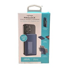 myCharge Maglock 3k 3000mAh/12W Wireless Charger  USB-C Power Bank - Blue